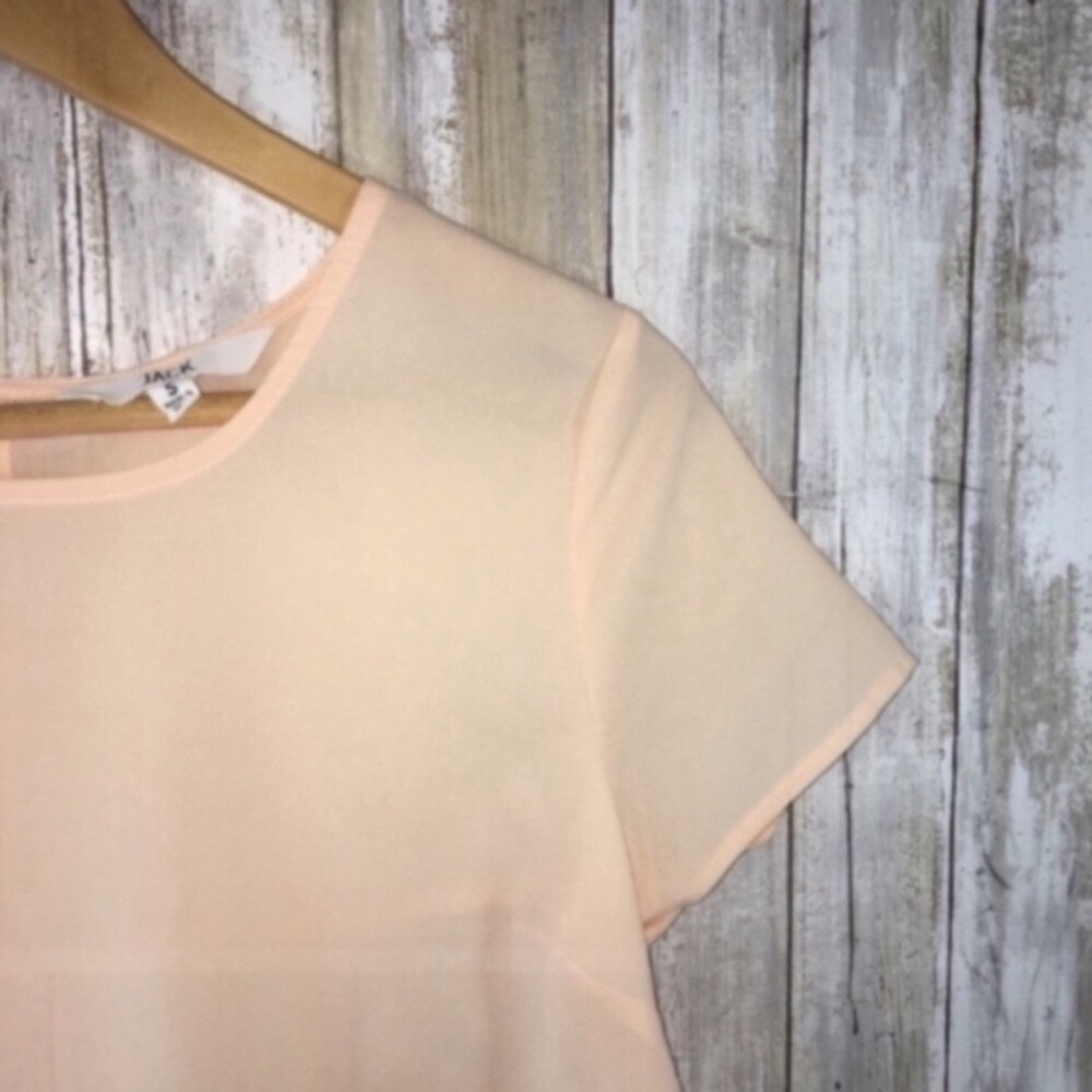 Jack By BB Dakota Peach High Low Blouse - Picture 2 of 4